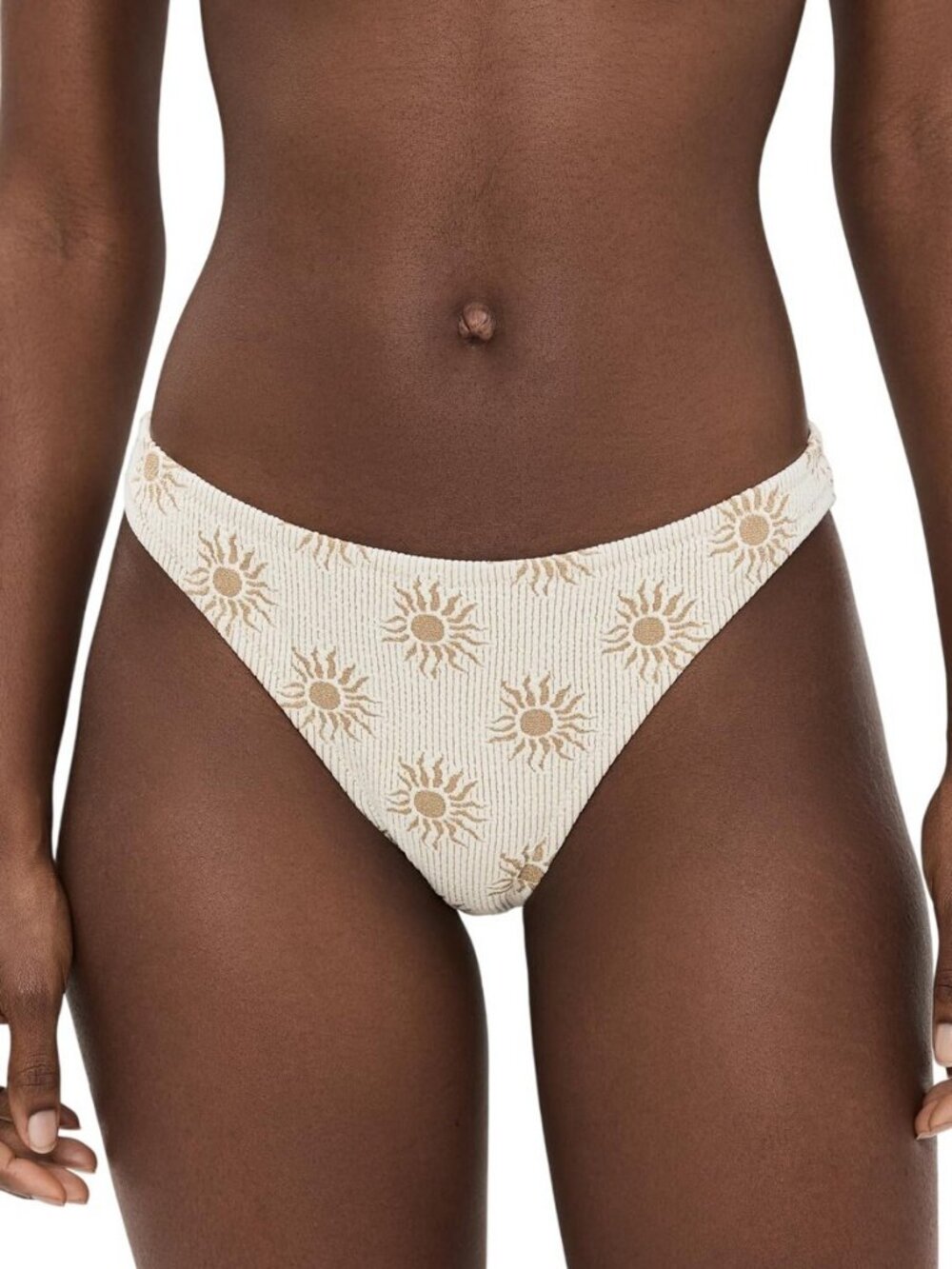 NWT Solid & Striped The Daniela Bikini Swim Bottom RE25-S1239SJ-BR Brule Brown M